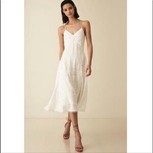 Reiss Ania Lace Dress in White- Size 2.